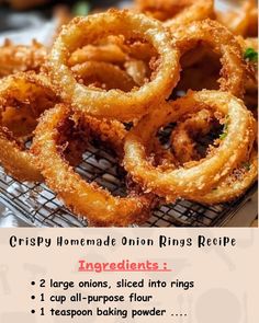 onion rings recipe with instructions on how to make them