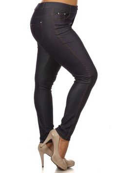 PRICES MAY VARY. Made of 68% Cotton, 27% polyster, and 5% Spandex. Extra stretchy design allows for a comfortable, slim fitted look and at ease as you go about your day in these long jeggings. Enjoy the womens jeggings for every day casual wear. The jegging pants are pull on jeggings and offer the convenience of having no zippers. These slim jeggings feature belt loops, five pockets, and a button with fly zipper in the front. Ultra-lightweight, thin, breathable material that is perfect for the h Womens Leggings Pattern, Womens Jeggings, Solid Leggings, Plus Size Fashion For Women, Stretch Pants, Amazon Women, Outfits With Leggings, Long Pants, Jeggings