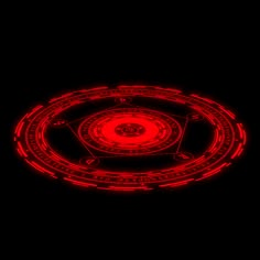 a red circular object in the dark