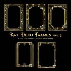 art deco frames vol 3 in gold and black