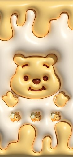 an image of a teddy bear made out of liquid