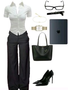 Casual Woman Outfit, Cute Professional Outfits, Looks Pinterest, Woman Outfit, Uni Outfits, Stylish Work Attire, Corporate Outfits, Business Casual Outfits For Work