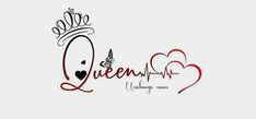 the queen of hearts logo on a white background