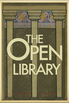 an old book cover with the words open library