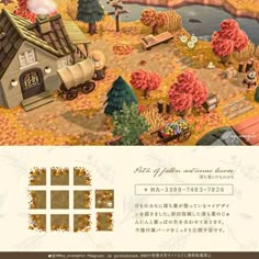 an image of the game's map with autumn foliage and trees in front of it