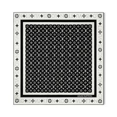 LOUIS VUITTON® - Monogram Infinity Square 90 - Black Luxury Silk Scarves, Designer Silk Scarves, Silver Jewelry Fashion, Buckle Shoes, Fashion Jewelry Earrings, Jacquard Weave, Modern Earrings, Designer Style, Tie And Pocket Square