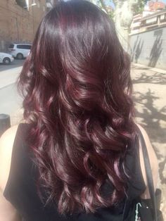 Highlight Inspiration, Colour Violet, Wine Red Hair, Wine Hair, Red Hair Inspo, Cherry Hair, Violet Hair, Hair Color Streaks, Dark Red Hair