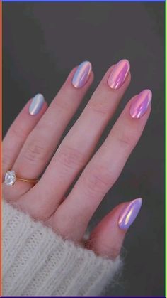 Pink Chrome Nails Designs, Nail Chrome, Taylor Swift Nails, Pink Chrome Nails, Spring Nail Art, Pink And Silver, Nail Designs Spring