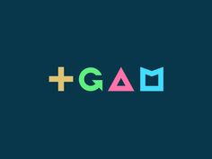 the logo for gam, which is designed with colorful letters