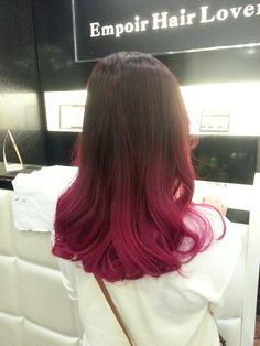 Pink Tips Hair Brunette, Gradient Hair Color, Indian Hair Cuts, Girl Hair Drawing, Hair Dye Tips, Gradient Hair, Pink Hair Dye, Ombre Purple, Wine Hair