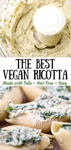 the best vegan ricotta made with tofu, nut - free and easy