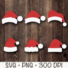 Santa Printable Hat, Christmas Hats Clipart, Santa Hat Pattern Paper, Draw Santa Hat, Christmas Hat Printable, Santa Hat Png, Santa Hat Svg, Ombres Portées, 1 Clipart