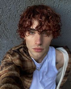 Red Hair Perm, Hair Perm Men, 2023 Red Hair, Perm Men, Curly Hairstyles Men, Red Hair Boy, Red Hair Men, Elastic Heart, Redhead Men