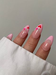 Vday Nails, February Nails, Medium Almond, Her Nails, Almond Shape, Dream Design