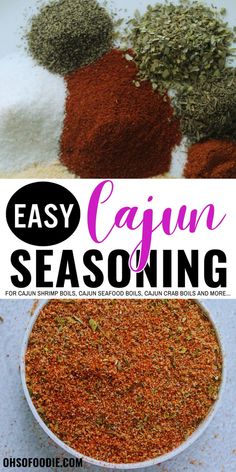 Text reads Easy Cajun Seasoning Chicken Cajun Pasta, Cajun Dry Rub, Chicken Cajun, Normal Kitchen, Cajun Seasoning Recipe, Cajun Seasoning Mix, Seasoning Chicken, Cajun Spice Mix