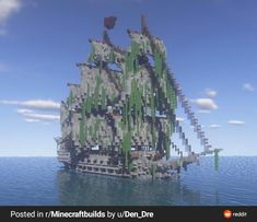 Minecraft Underwater, Minecraft Building Blueprints, Minecraft A, Minecraft Building Guide, The Flying Dutchman, Minecraft Interior Design