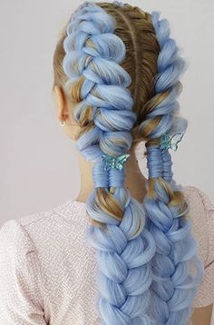 Color Braided Hair, Human Fox Oc, Fantasy Hair, Pretty Hair Color, Hair Stylist Life