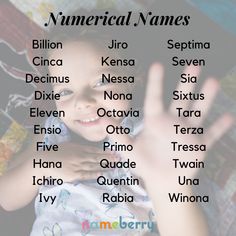 a young child is smiling and holding his hand up in front of him with the names of all the children on it