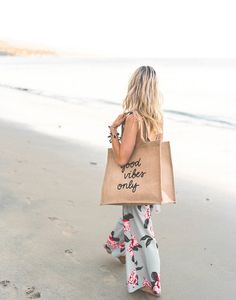 Bags Quotes, Handbag Quotes, Tote Bag Beach, Bag Quotes, Barefoot Blonde, Sustainable Bag