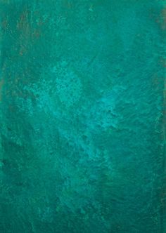 an abstract painting with green and blue colors