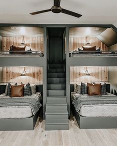 Full And Twin Bunk Bed Ideas, Guest Room Bunk Bed Ideas, Bunk Bed Plan, Bunk Bed Room, Adult Bunk Beds, Custom Bunk Beds