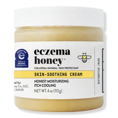 Skin-Soothing Cream - BenefitsMade in the USACan be applied anywhere on the skinNatural solution for those with eczema & sensitive skinPremium natural ingredients for effective resultsSafe for all ages & skin typesSafe, non-toxic & free of harsh chemicalsDermatologist testedKey IngredientsBeeswax richly moisturizes & protects skinAlmond & organic sunflower oils nourish, soothe & protect skinOrganic honey hydrates, leaving skin soft & radiantOrganic aloe vera juice boosts hydration to improve ski Remove Skin Tags Naturally, Honey Skin, Colloidal Oatmeal, Body Lotion Cream, Body Moisturizers, Aloe Vera Juice, Organic Honey, Improve Skin Texture, Organic Skin