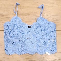 Adjustable Straps And Stretchy. Size S. Flawless Condition, Never Worn. Back Is Sheer. Blue Spaghetti Strap Crop Top, Bra-friendly, Blue Cami Crop Top Bra Friendly, Blue Cami Crop Top, Bra Friendly, Summer Light Blue Bra-friendly Top, Chic Blue Crop Top With Spaghetti Straps, Chic Blue Spaghetti Strap Crop Top, Trendy Bra-friendly Blue Tops, Trendy Blue Bra-friendly Tops, Blue Bra-friendly Camisole Crop Top