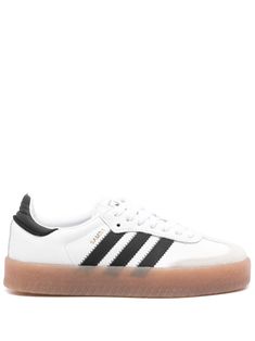 Samba platform sneaker by Adidas. This item is in size 5 and the color is Addidas Shoes Samba Womens, White Lace-up Platform Sneakers With Adidas Logo, Adidas Black Low-top Platform Sneakers, Adidas Samba Vegan Black, Adidas Samba Vegan White, Black Gums, Platform Sneaker, City Dress, Shoes Uk