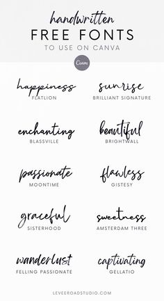 the handwritten font styles are available for use in any type of lettering