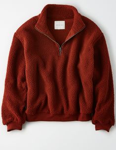 Travelling Clothes, Teen Fashion Winter, Sherpa Half Zip, Boston Outfits, Teen Fashion Trends, American Eagle Sweater, Half Zip Sweatshirt, Sweatshirt Women