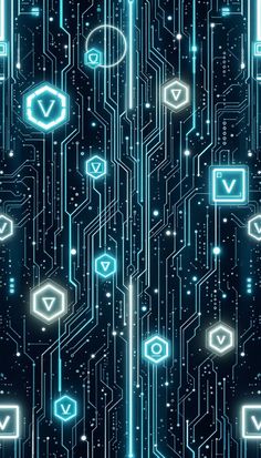 #Digital #Security Pattern: Glowing #circuit pathways interweave with #security symbols in a sophisticated pattern of blue and green #technological elements #technology #AIart #AIphoto #StockCake ⬇️ Download and 📝 Prompt 👉 https://stockcake.com/i/digital-security-pattern_1648328_1202705".