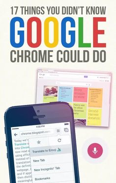 an iphone with the text 17 things you didn't know google chrome could do