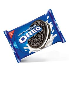 an oreo bar with milk splashing on it