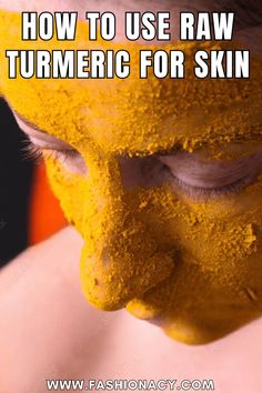 Transform your skincare routine with the power of raw turmeric! Explore simple steps on how to create and apply a turmeric paste for skin, harnessing its anti-inflammatory and antioxidant properties for a rejuvenated complexion. Turmeric Benefits For Skin, Turmeric For Skin, To Remove Facial Hair, Raw Turmeric, Turmeric Uses, Tumeric Face, Turmeric Paste, Turmeric Mask, Benefits Of Turmeric