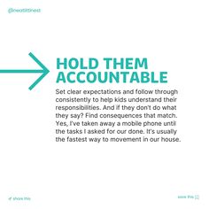 the words hold them accountable and an arrow pointing to it on a white background