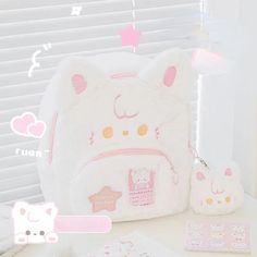 Embark on your adventures with our Pink & White Plush Cat Backpack – a charming and functional accessory that adds a touch of whimsy to your daily journeys. This kawaii backpack isn't just for essentials; it's a celebration of feline grace and the joy of carrying your belongings in the cutest way possible. Transform your outings with the delightful charm of our Pink & White Plush Cat Backpack – where style meets cuddly functionality in every carry. Size: 21*25*10 cm Keychain not Included Kawaii Pillow, Kawaii Games, Black Bunny, Kawaii Bags, Kawaii Backpack, Kawaii Pens, Cat Backpack, Plush Backpack, Kawaii Plushies