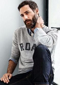 Nice style details Fashion For Men Over 40, Stylish Beards, Stylish Mens Outfits, Beard No Mustache, Hair And Beard Styles