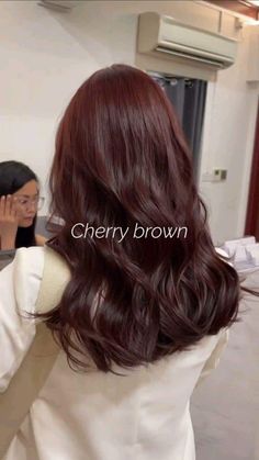 Best Hair Color On Tan Skin, Cherry Burnett Hair, Red Curly Hair On Brown Skin, Hair Color For Brunette Skin, Dark Magohany Brown Hair, Hair Dye For Medium Skin Tone, Mid Length Dark Red Hair, Dark Brown Maroon Hair, Fall Hair Brown Eyes