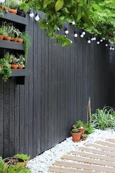 a wooden fence with plants growing on it and the words interest written in front of it