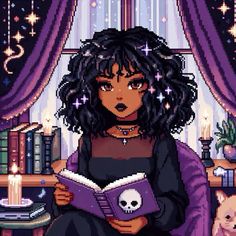 Pixel Art Created by Ai  Please note that Ai isn’t real art and this is all for fun. Nothing will ever compare or be as good as real art💕  #bookworm #celestial #celestialpfps #pfps #poc #baddie #vibes #aesthetics #summernight #summervibes #edgykoifish Iphone Setup, Baddie Vibes, Real Art, Drawing Inspo, Women Art, Profile Pics, Black Women Art, Black Magic, Koi Fish