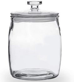 a glass jar with a lid on a white background