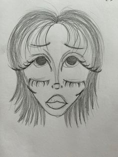 Funky Face Drawings, Trippy Face Drawing, Edgy Drawing Ideas, Abstract Face Art Drawings, Swag Sketches, Hippie Sketches, Zaza Drawings, Tim Burton Style Drawings, Tim Burton Art Style Drawings