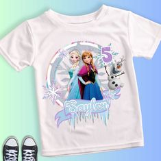 an image of frozen princess tshirt and sneakers