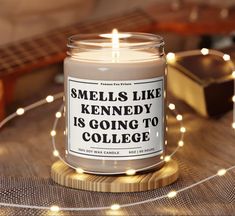 This beautiful candle is the perfect way to celebrate a future college student in your life. The candle is made of 100% natural soy wax and features five different calming scents. The candle has an average burn time of 50-60 hours, so it will provide a long-lasting gift for friend or family. #highschoolgraduation High School Graduation Gift Ideas, Graduation Gift Ideas, Graduation Decorations