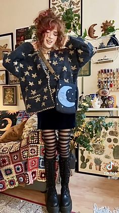 Punk Fall Fashion, Wizardcore Outfit, Whimsigothic Crochet, Whimsy Goth Clothes, Maximalist Hair, Necromancer Aesthetic Outfit, Masculine Whimsigoth, Whimsy Goth Aesthetic Outfits, Casual Whimsigoth