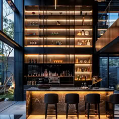 36 Chic Home Bar Spaces: Embracing Audacity in Visual Expressions of Style Modern Bar Design Home, Residential Bar Design, Bar Design Ideas Home, Bar Designs For Home, Modern Home Bar Designs Luxury, House Bar Design, Modern Bar Ideas, Home Bar Aesthetic, Bar Room Ideas In House