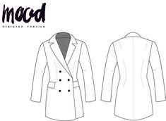 an image of a women's coat sewing pattern