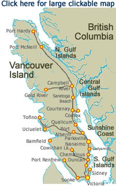 a map of vancouver and the surrounding area shows where to go for large ciclable maps