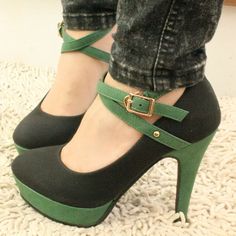 hot sale free shipping shoes woman Korean fashion mixed colors fine with cross straps sexy high heels shoes-in Pumps from Shoes on Aliexpress.com Hak Tinggi, Elegante Casual, Chunky Heels Sandals, Shoes Woman, Heels Sandals, Mixed Colors