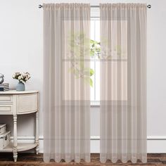 PRICES MAY VARY. Title: Joydeco Linen Sheer Curtains 96 Inch Length 2 Panels Set, Rod Pocket Long Sheer Curtains for Window Bedroom Living Room, Lightweight Semi Drape Panels for Yard Patio (54x96 inch, Linen). Product Type: Categories > Home Décor Products > Window Treatments > Curtains & Drapes > Panels Long Sheer Curtains, Linen Sheer Curtains, Semi Sheer Curtains, Window Bedroom, Sheer Linen Curtains, Window Sheers, Curtain Length, Drape Panel, Sheer Curtain Panels